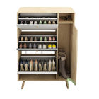 Convenient Melamine Particle Board Shoe Rack , Wooden Shoe Cabinet Storage