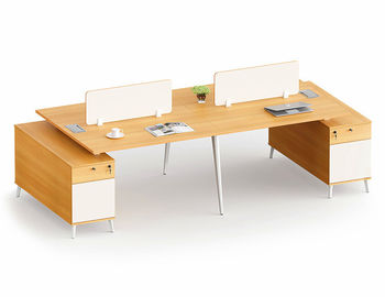 OEM Service Decorative Oak Computer Desk / MFC Finishing Cherry Wood Office Table